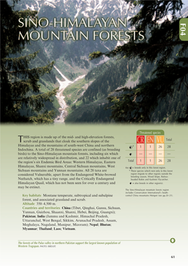 Sino-Himalayan Mountain Forests (PDF, 760