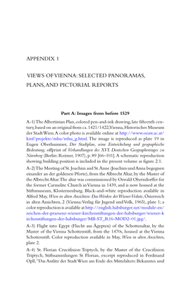 Appendix 1 Views of Vienna: Selected Panoramas, Plans