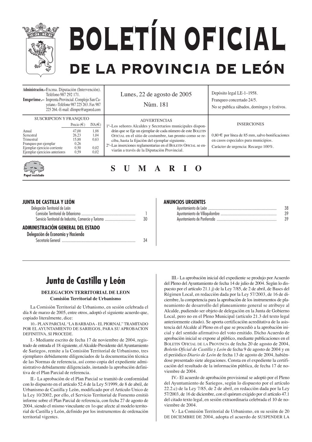 De La Provincia De León