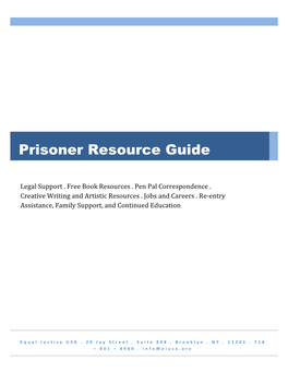 Prisoners Resource Guide UPDATED June 2011