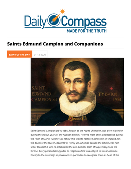 Saints Edmund Campion and Companions