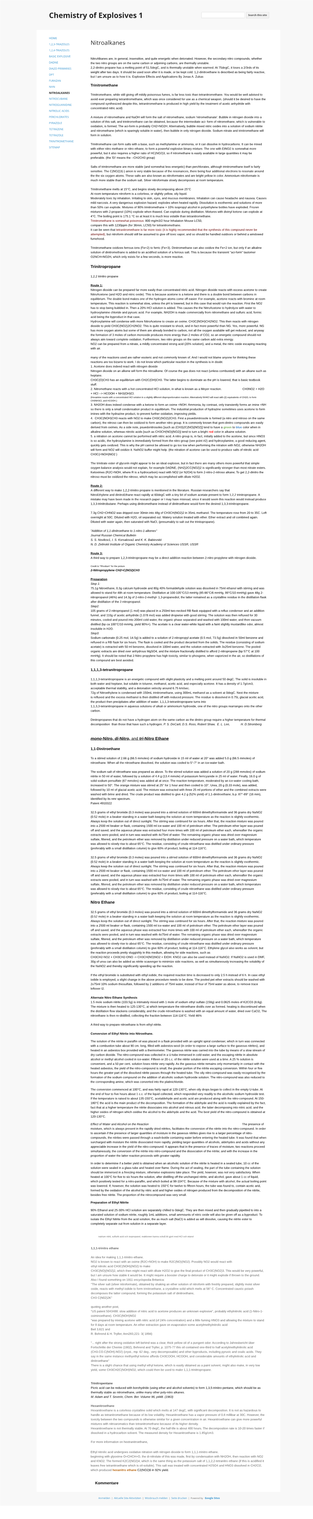 Chemistry of Explosives 1 Search This Site