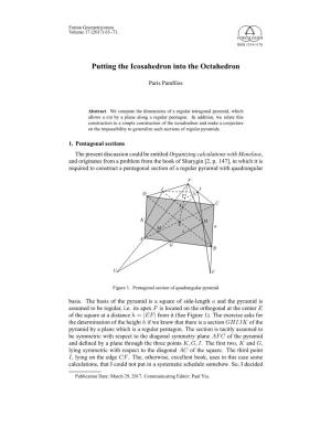 Putting the Icosahedron Into the Octahedron