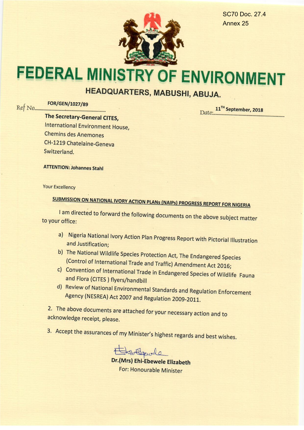 Nigeria National Ivory Action Plan
