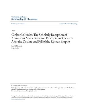 Gibbon's Guides: the Scholarly Reception of Ammianus