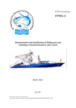 Documentation and Classification of Fishing Gear and Technology on Board Tuna Purse Seine Vessels