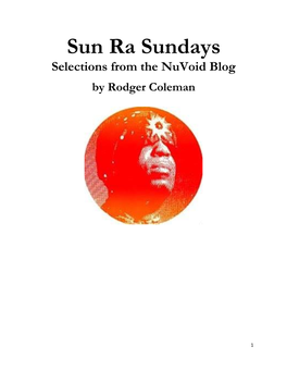 Sun Ra Sundays Selections from the Nuvoid Blog
