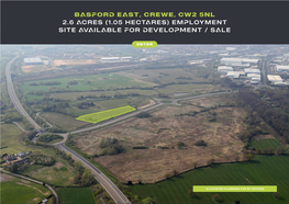 Basford East, Crewe, CW2 5NL 2.6 Acres (1.05 Hectares) Employment SITE Available for Development / Sale