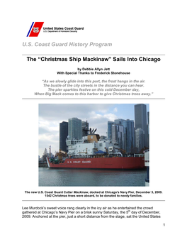 US Coast Guard History Program the “Christmas Ship Mackinaw”