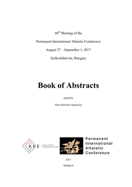 Book of Abstracts