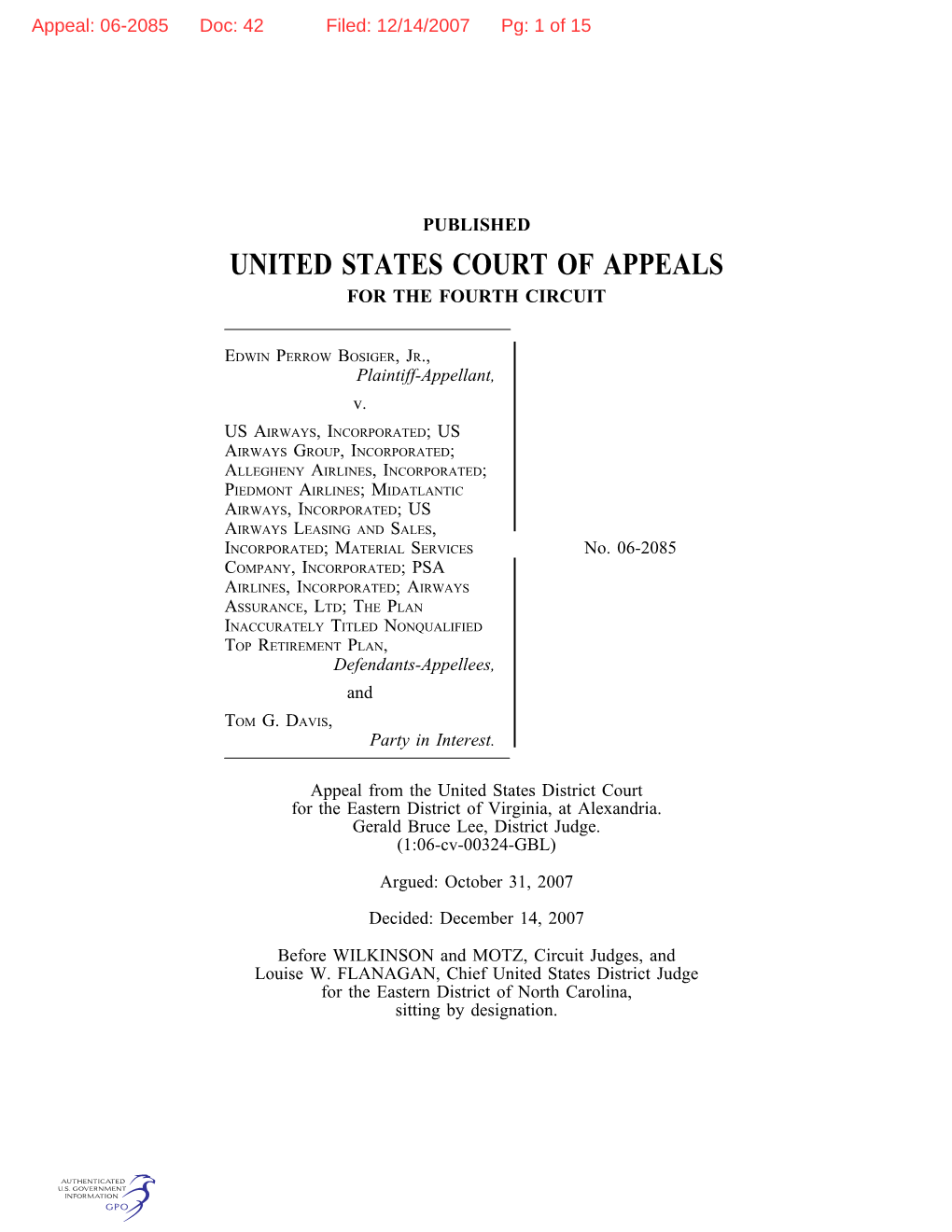 United States Court of Appeals for the Fourth Circuit