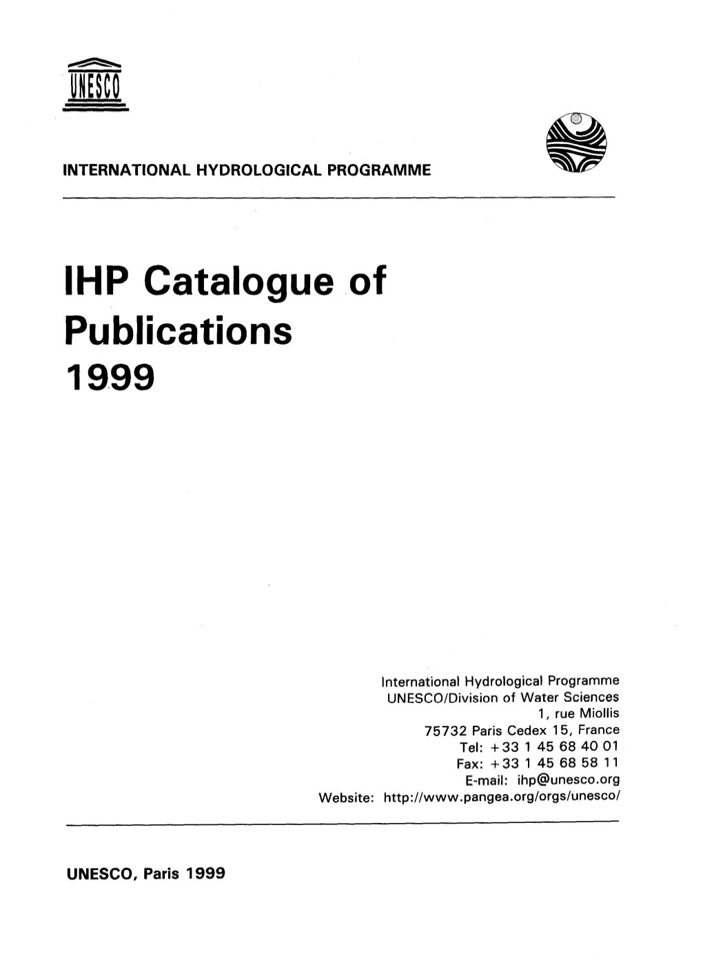 IHP Catalogue of Publications, 1999