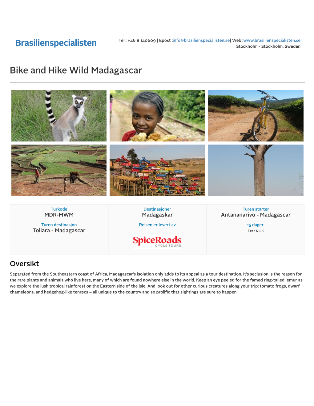 Bike and Hike Wild Madagascar