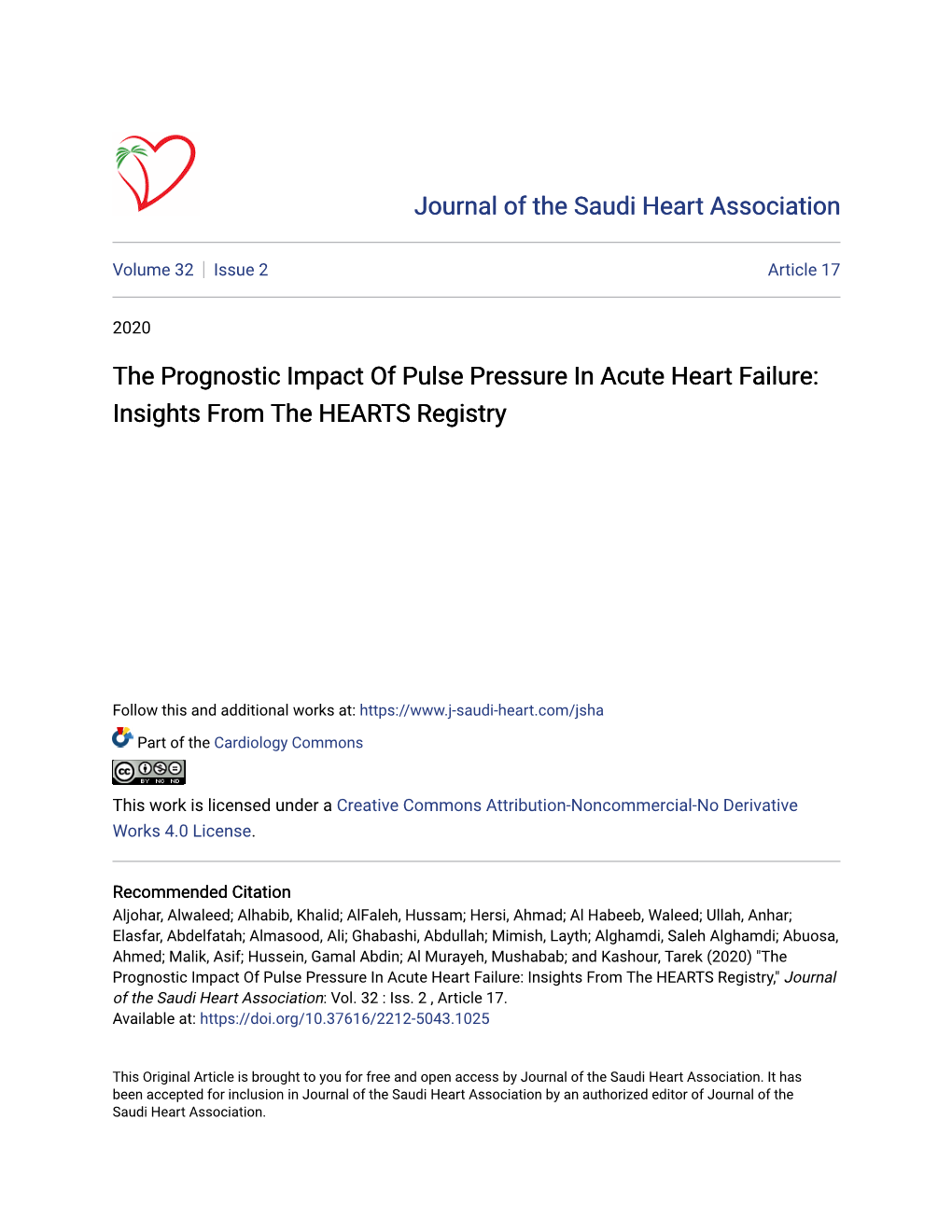 The Prognostic Impact of Pulse Pressure in Acute Heart Failure: Insights from the HEARTS Registry