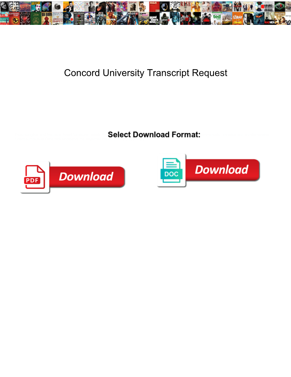 Concord University Transcript Request