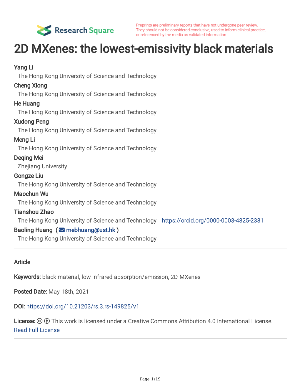 2D Mxenes: the Lowest-Emissivity Black Materials