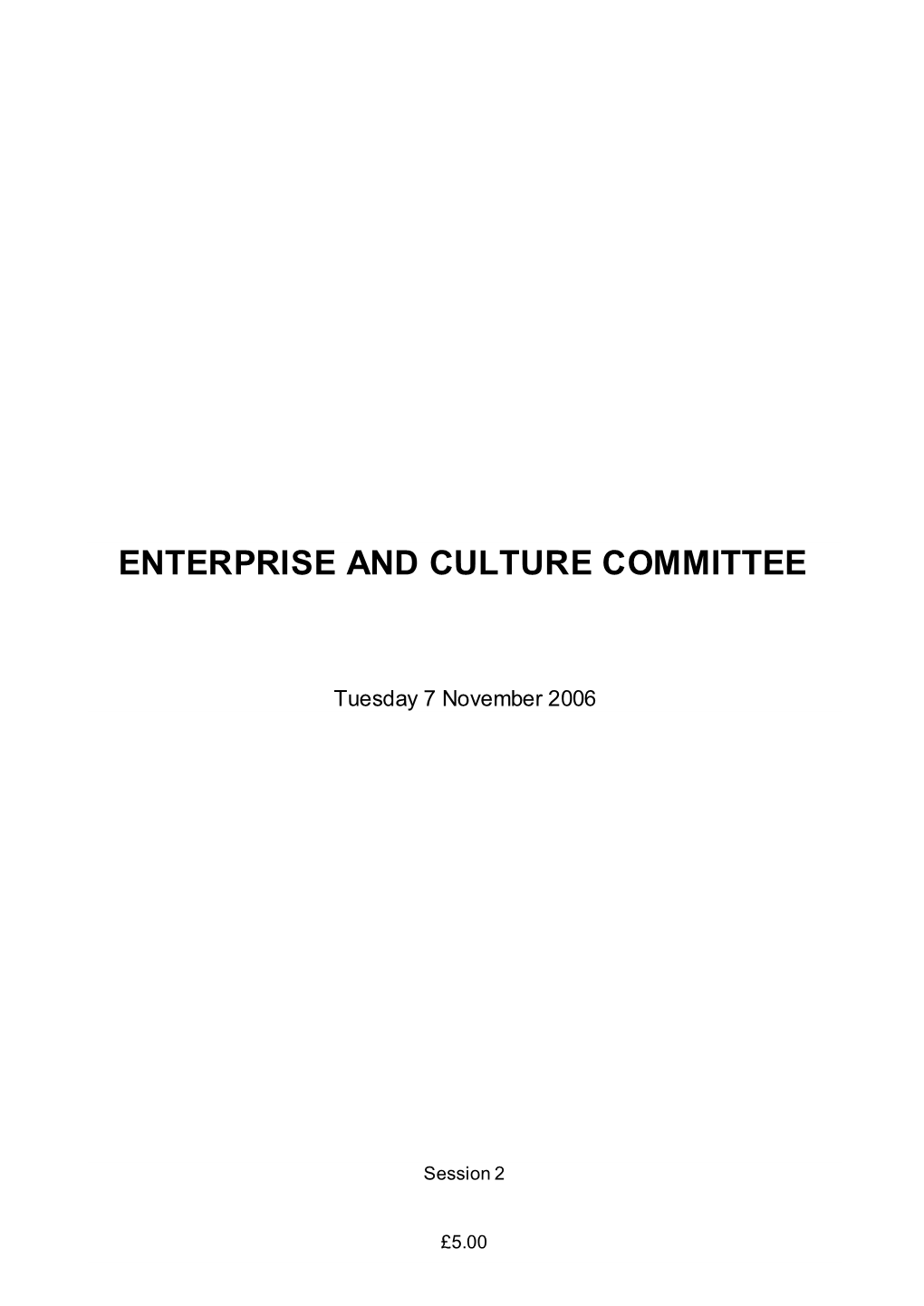 Enterprise and Culture Committee