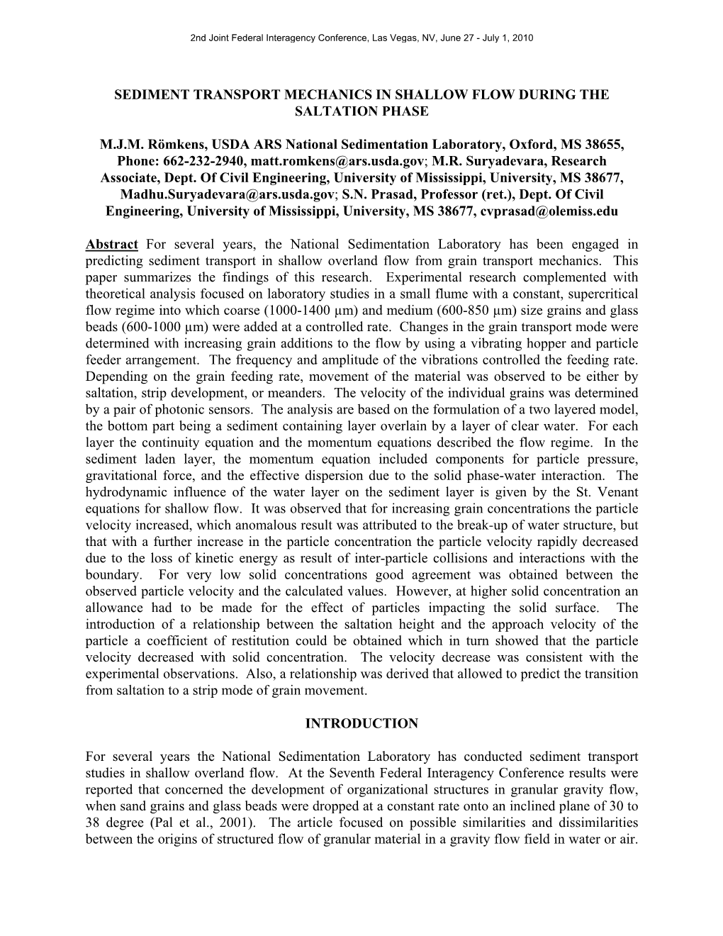 Sediment Transport Mechanics in Shallow Flow During the Saltation Phase