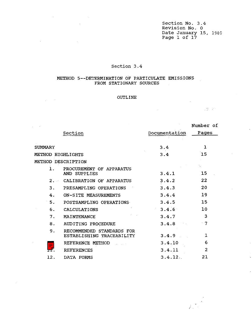 Number of Section Documentation Pages