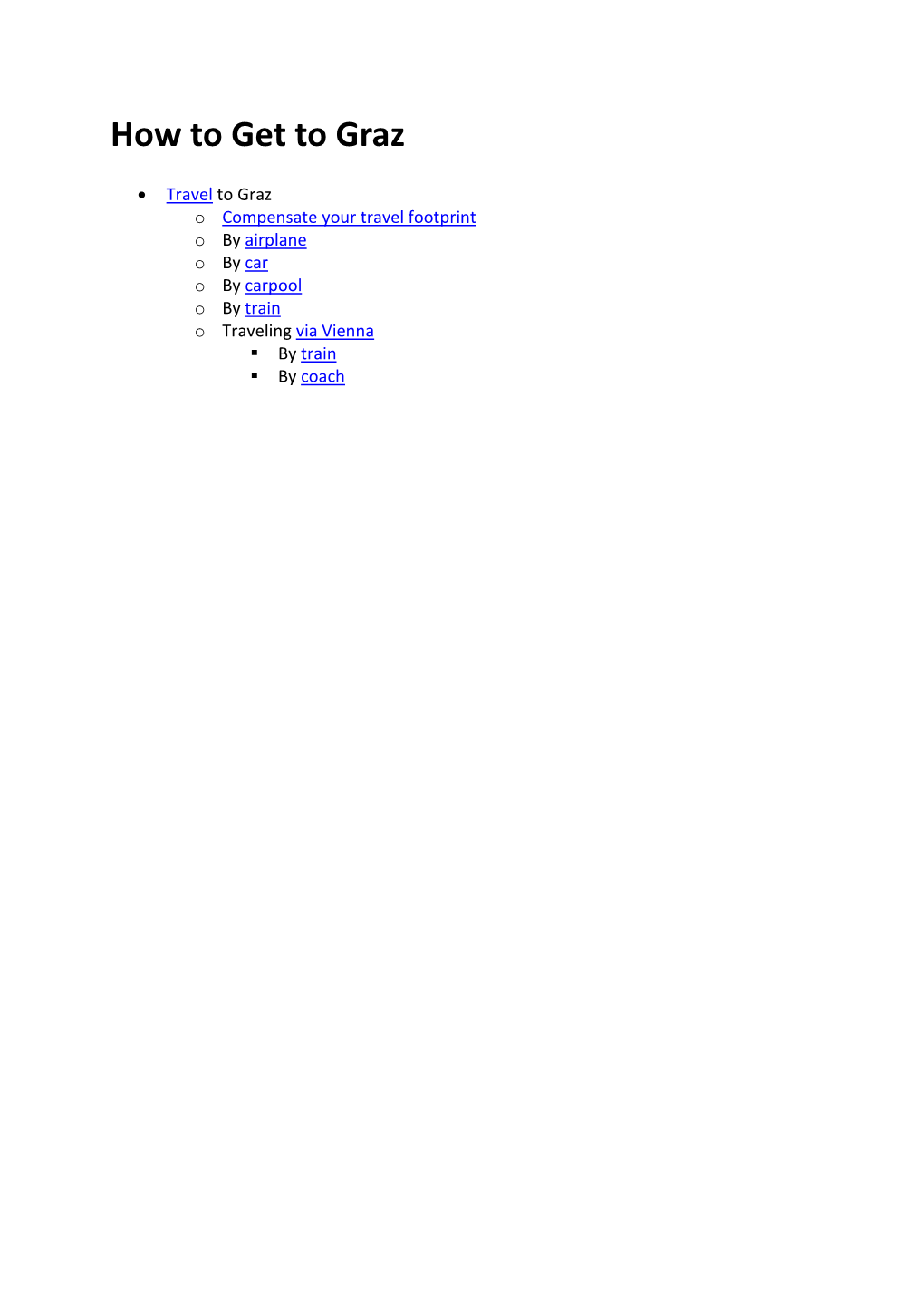 How to Get to Graz