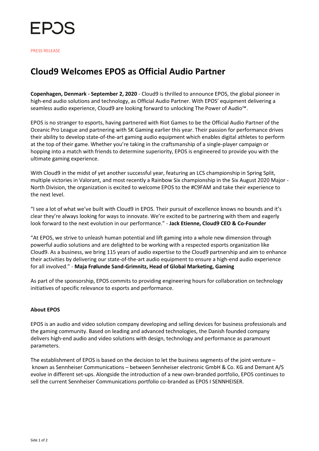 Cloud9 PR.Pdf PDF (128.12KB)