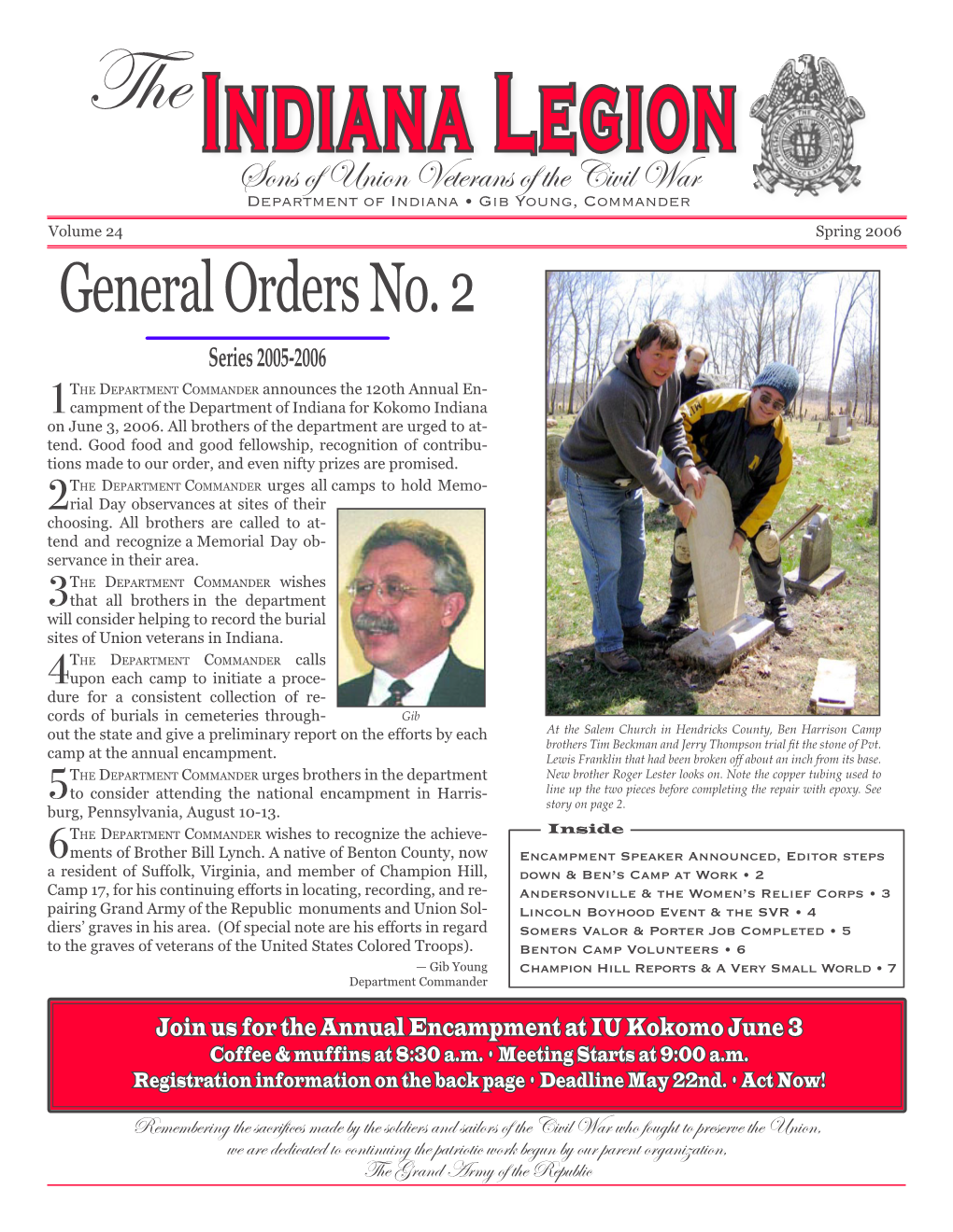 Spring 2006 Indiana Legion Newsletter