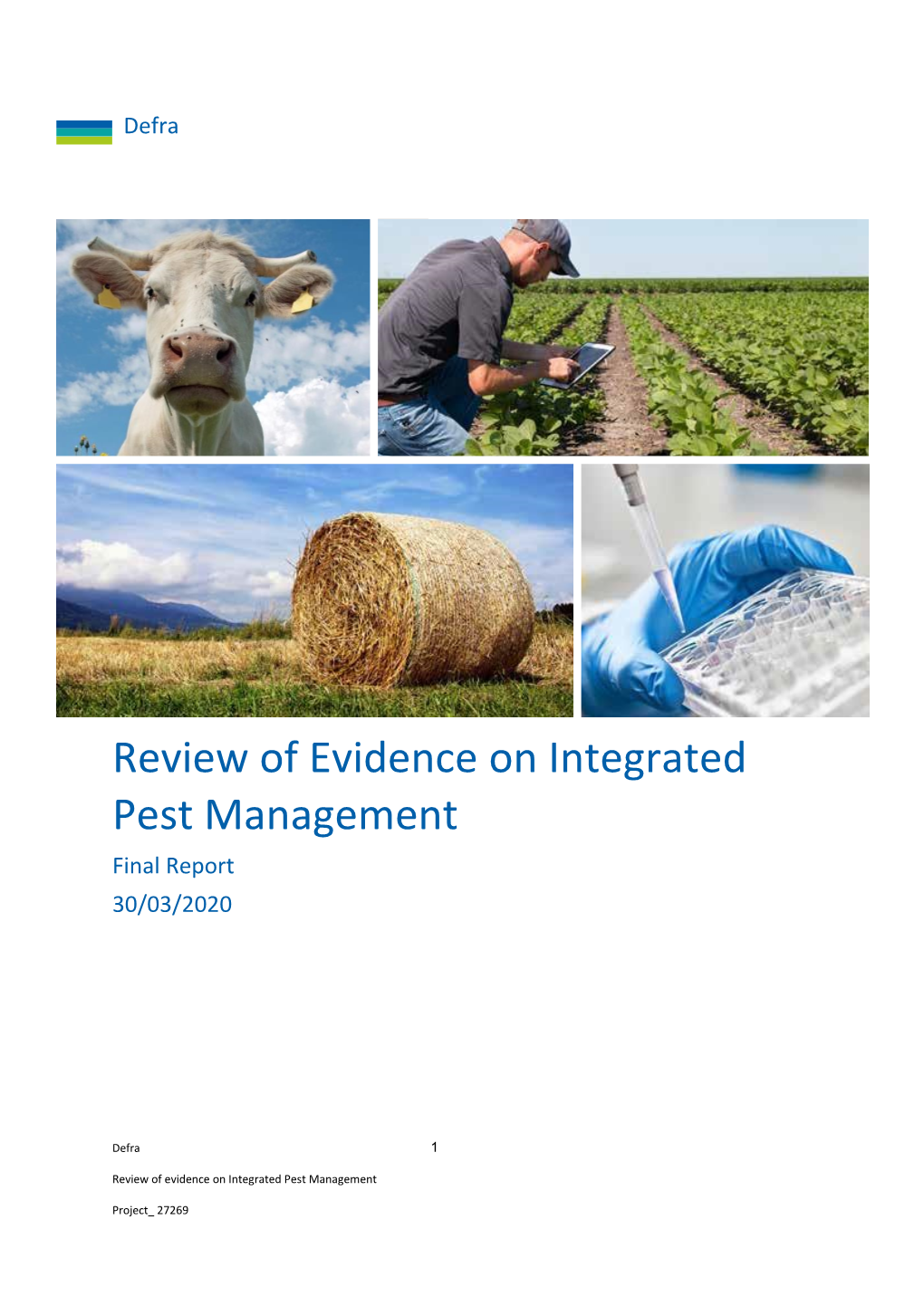 Review of Evidence on Integrated Pest Management Final Report 30/03/2020