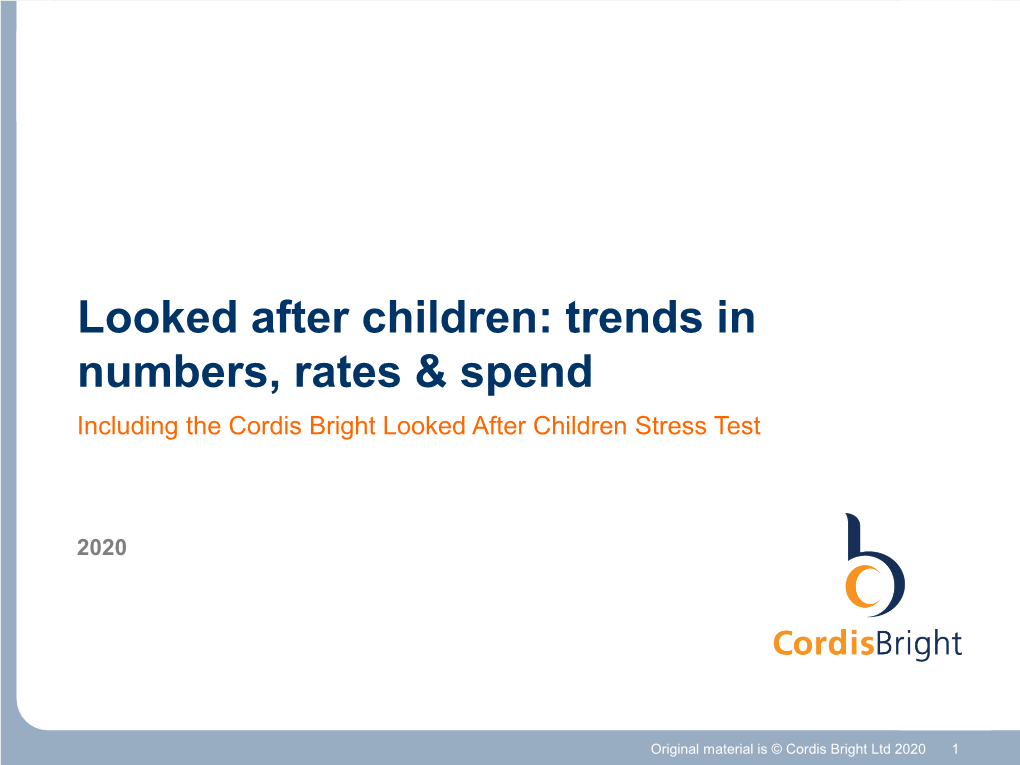 Looked After Children Stress Test 2020