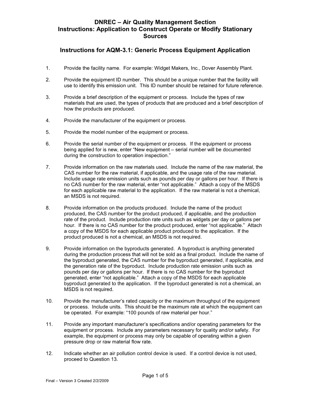 DNREC Air Quality Management Section