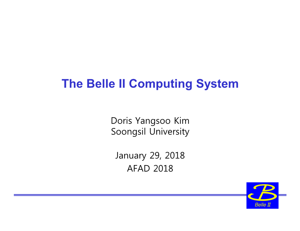 The Belle II Computing System