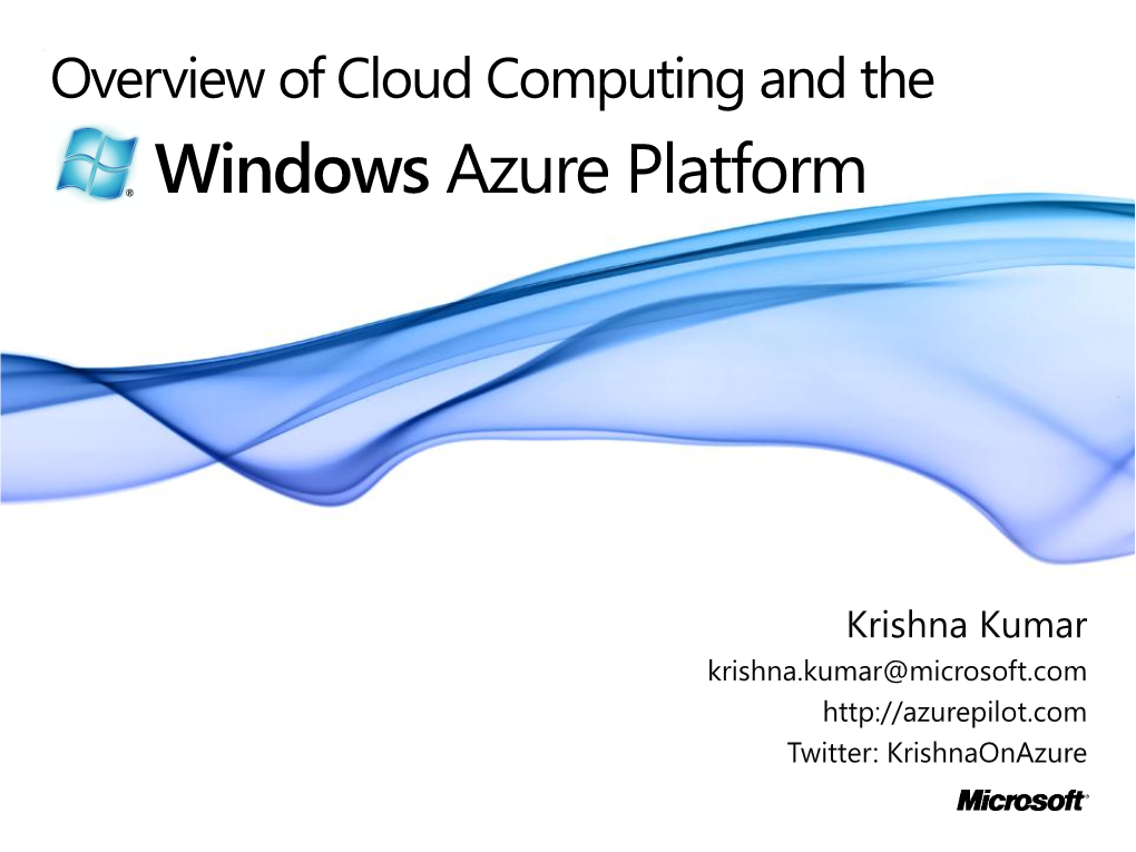 Windows Azure Platform