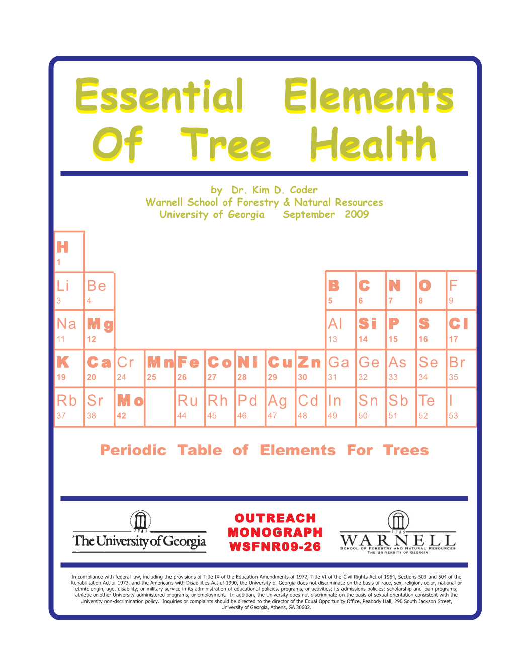 Essential Elements of Tree Health