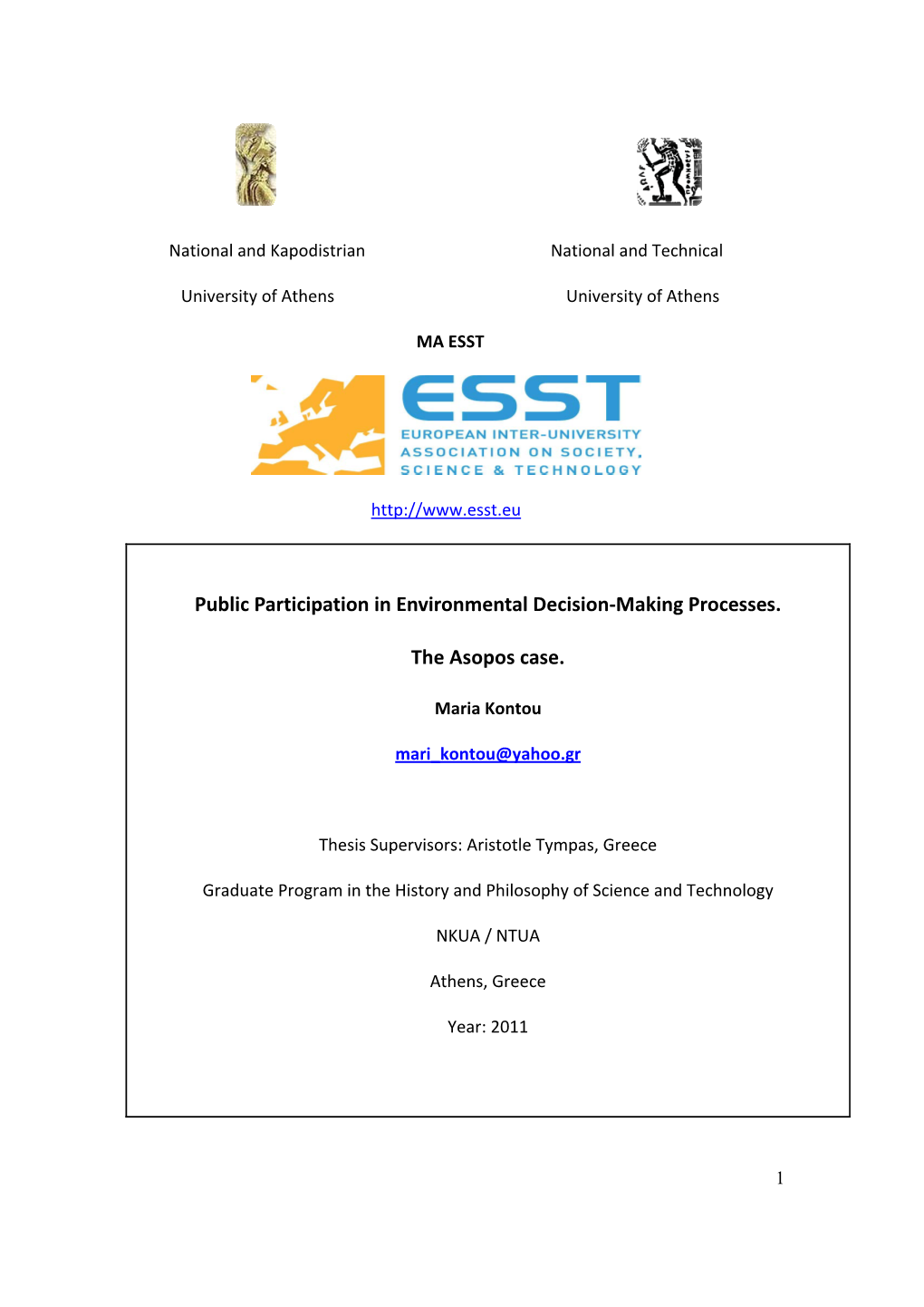 Public Participation in Environmental Decision-Making