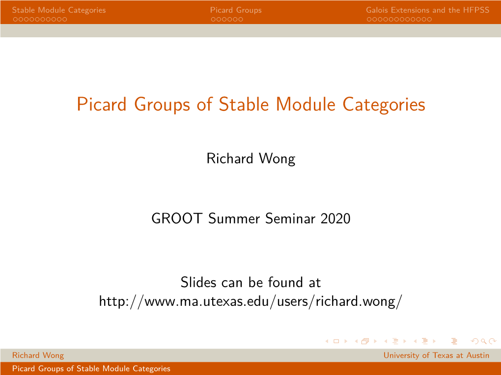 Picard Groups of Stable Module Categories