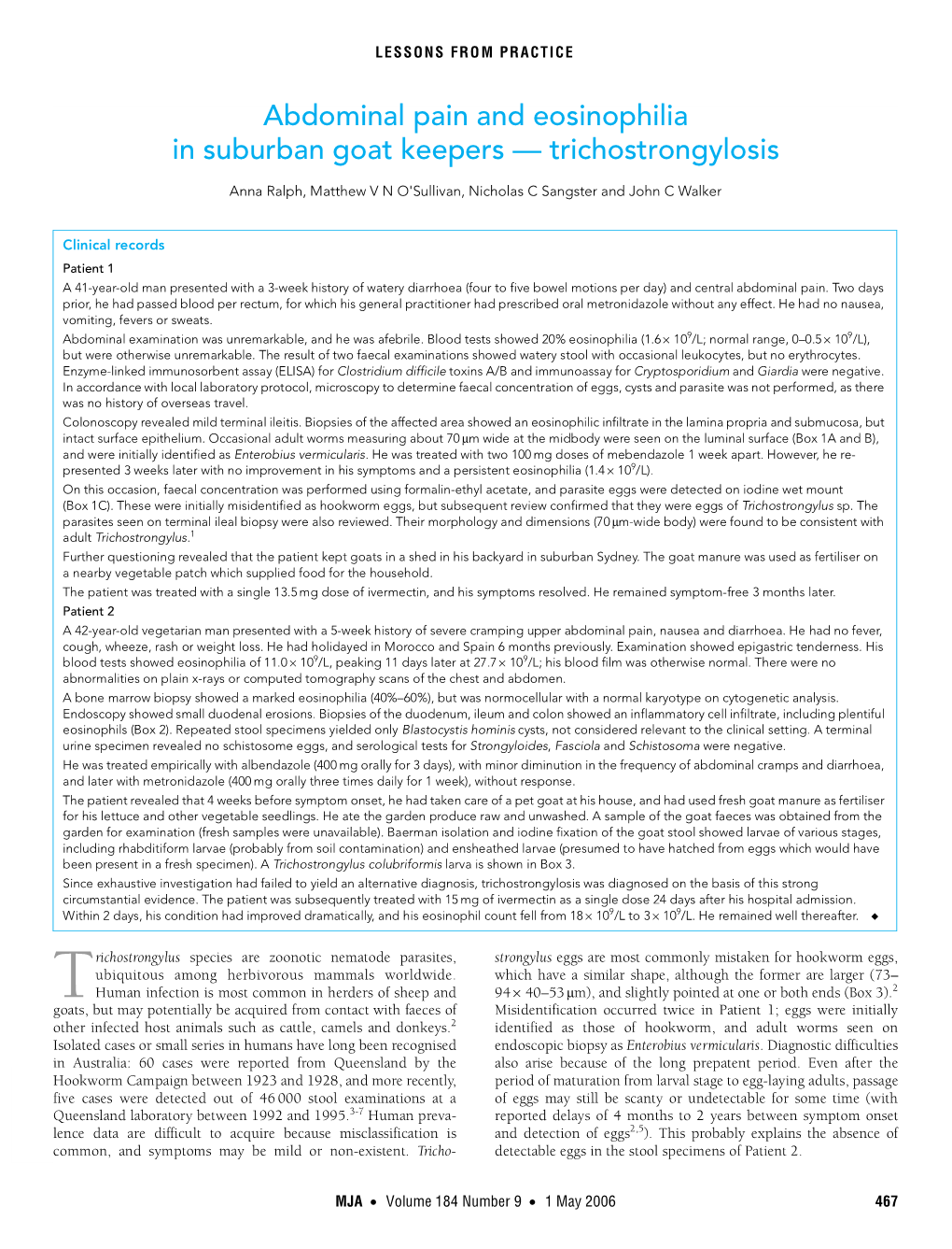 Trichostrongylosis