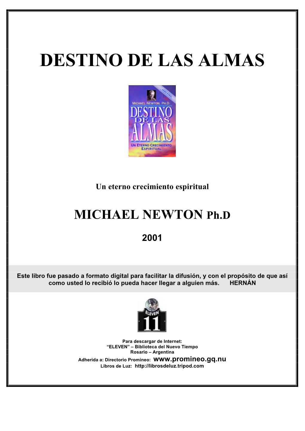 Destino De Las Almas. Michael Newton. Copia