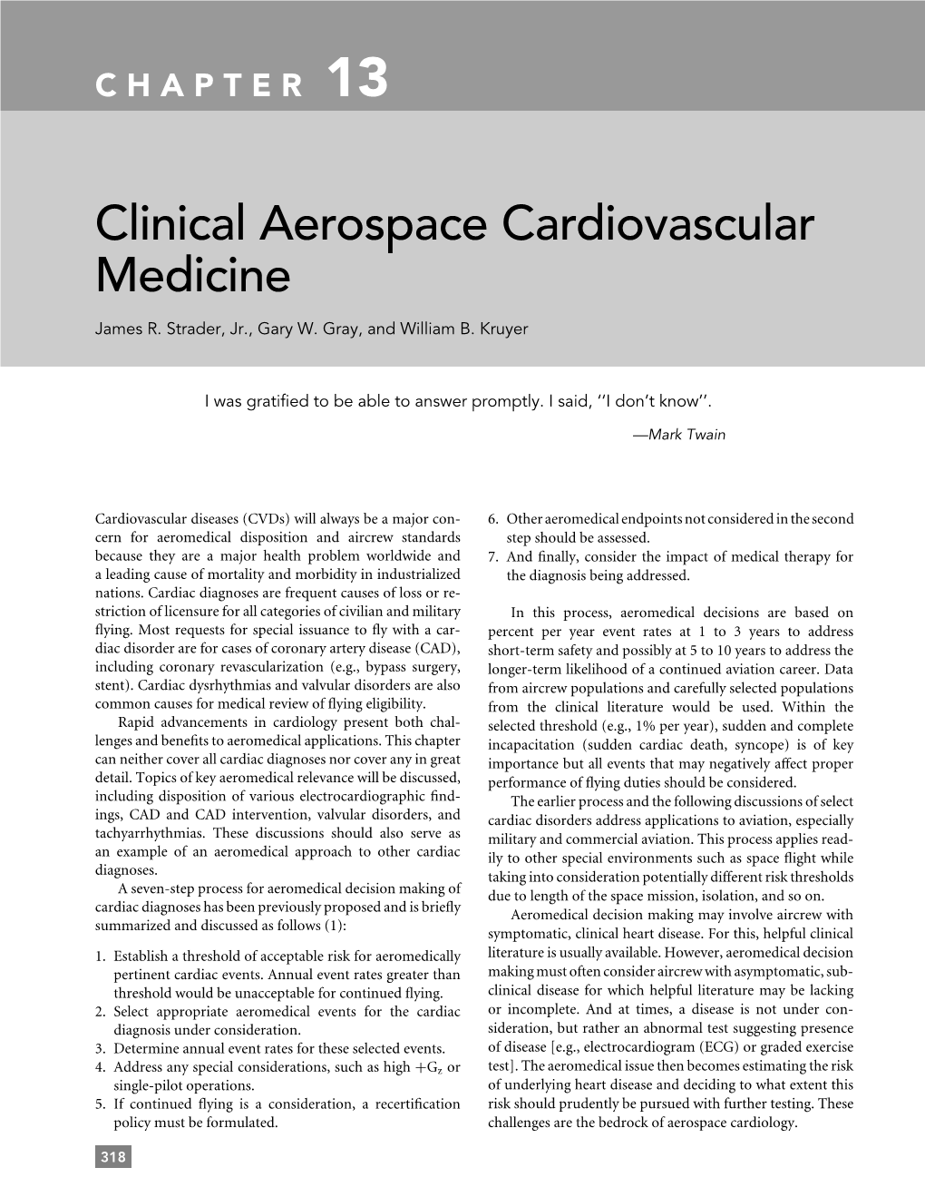 Clinical Aerospace Cardiovascular Medicine