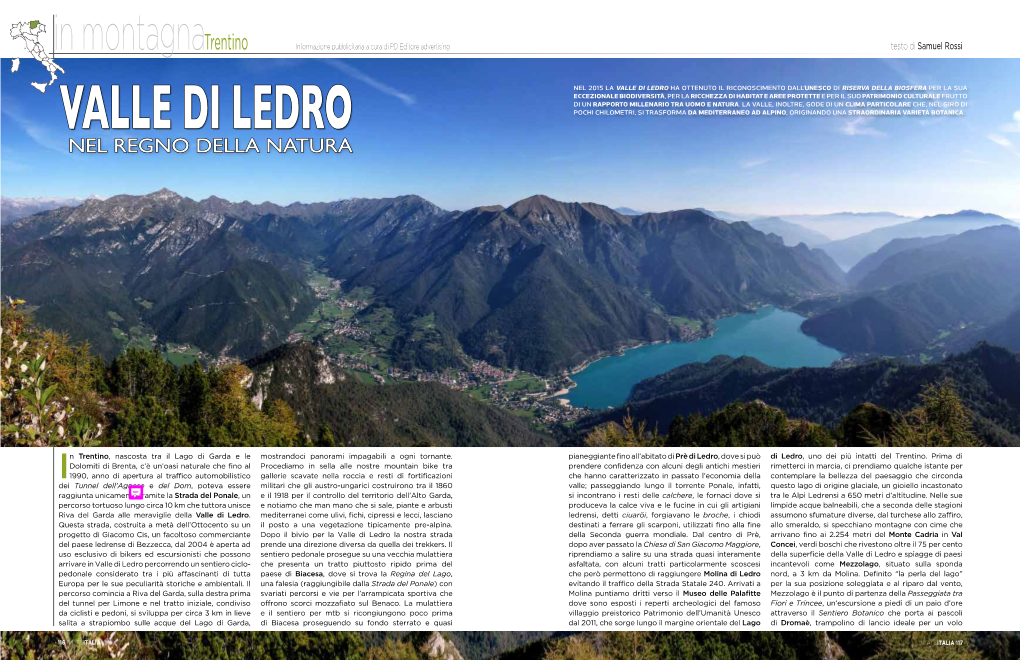 In Montagnatrentino Informazione Pubblicitaria a Cura Di PD Editore Advertising Testo Di Samuel Rossi