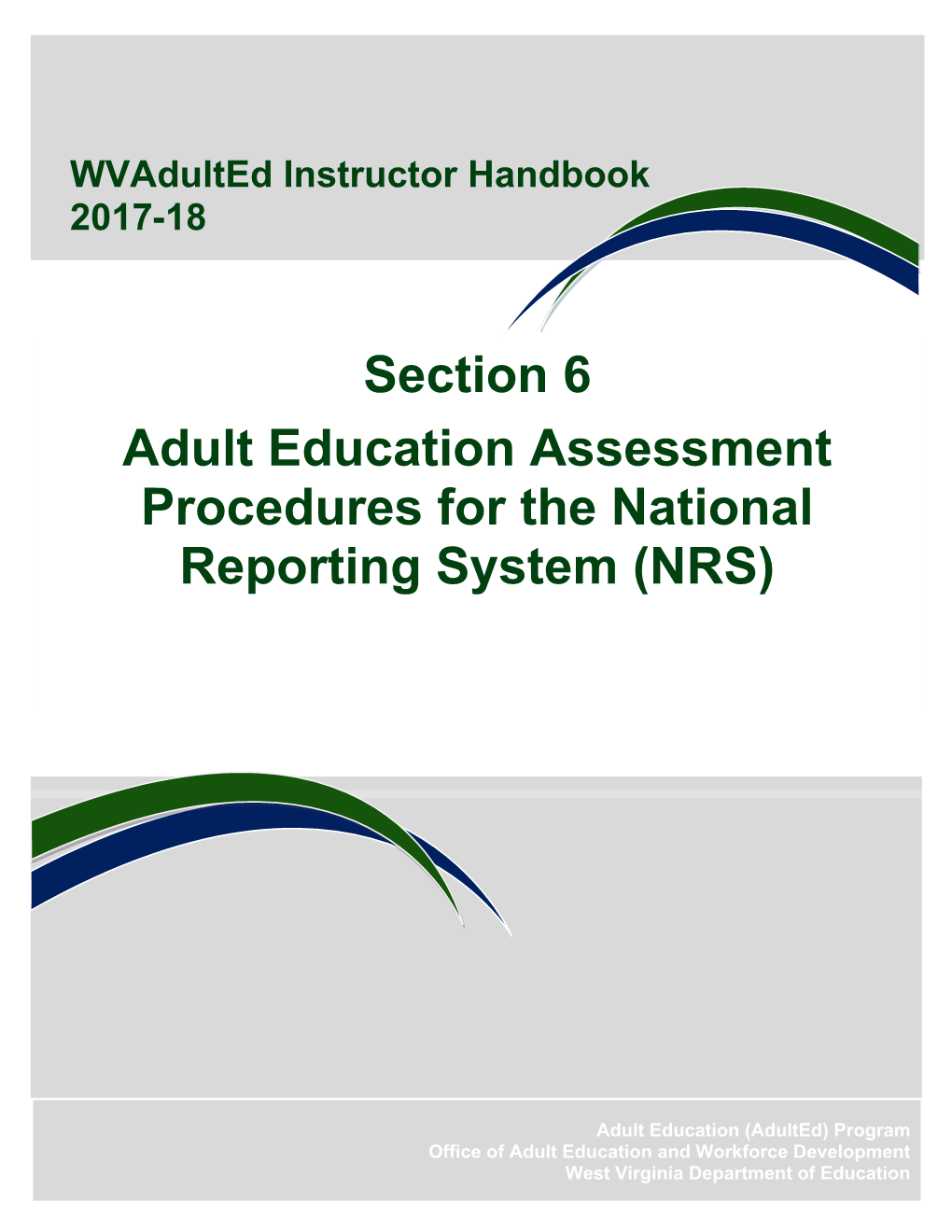 Adult Education Assessment Procedures for The