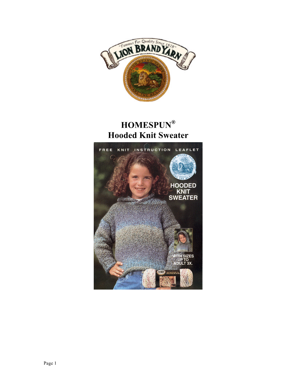 HOMESPUN Hooded Knit Sweater