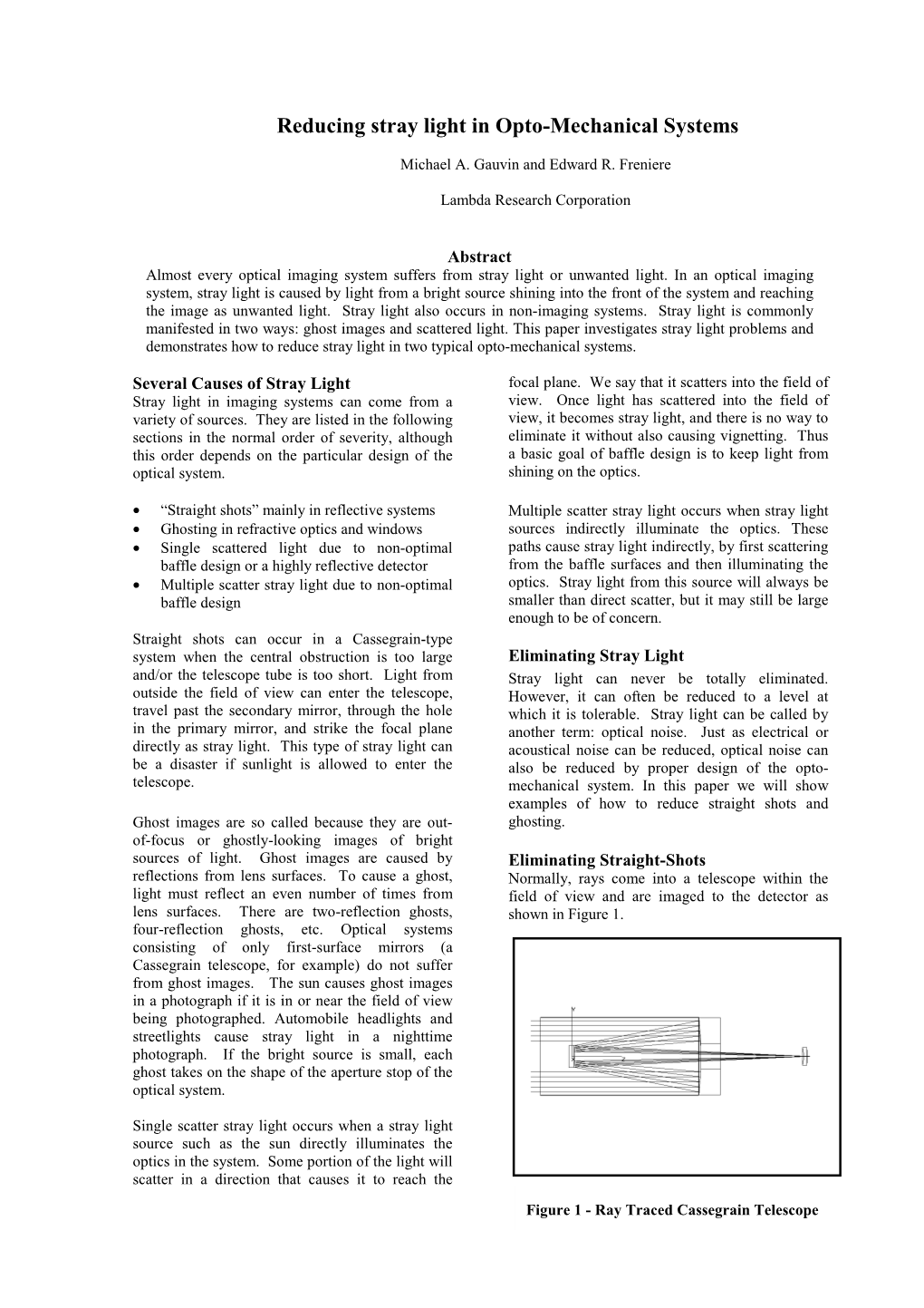 How to Reduce Stray Light in Opto-Mechanical Systems