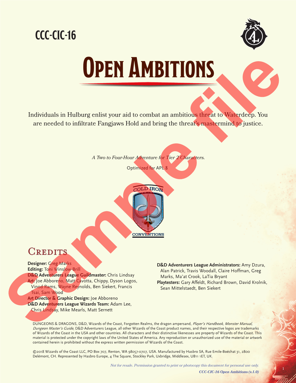 Open Ambitions