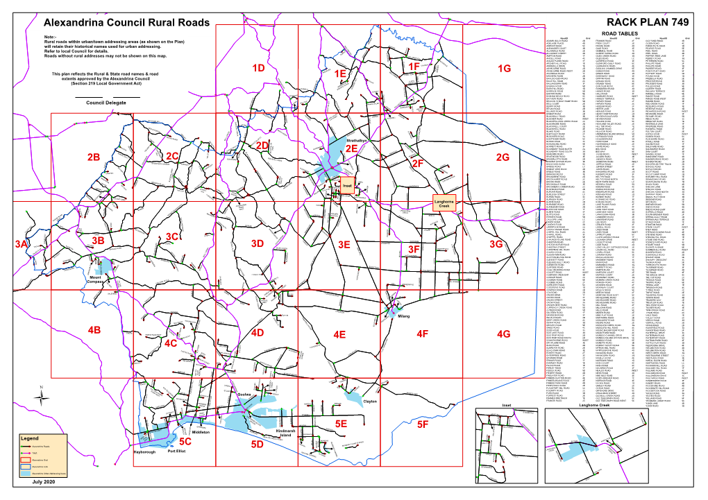 Alexandrina Council Rural Roads Rack Plan