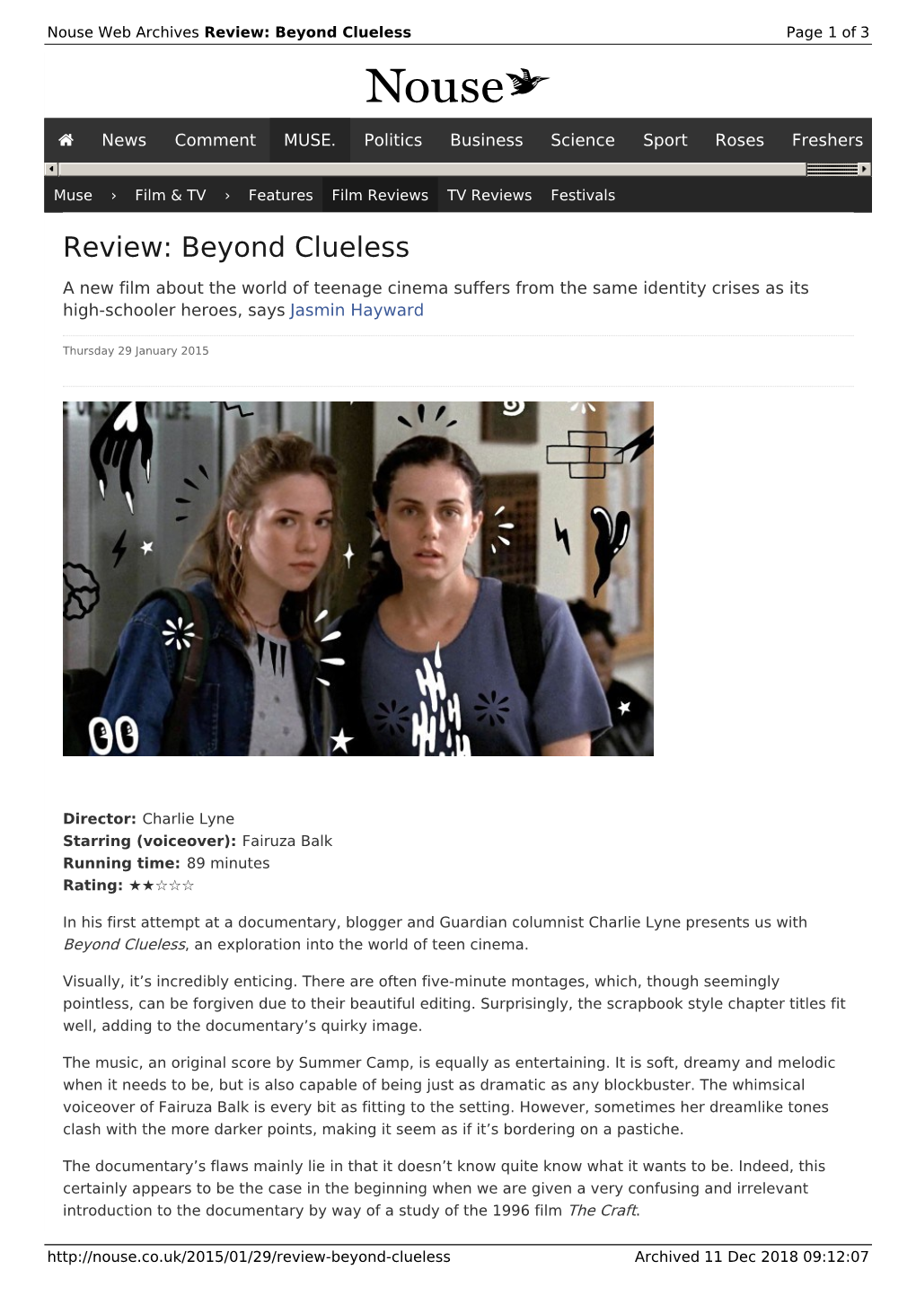 Review: Beyond Clueless | Nouse