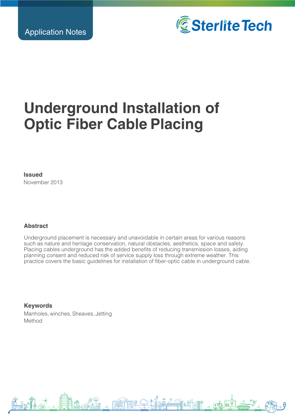 Underground Installation of Optic Fibre Cable Placing