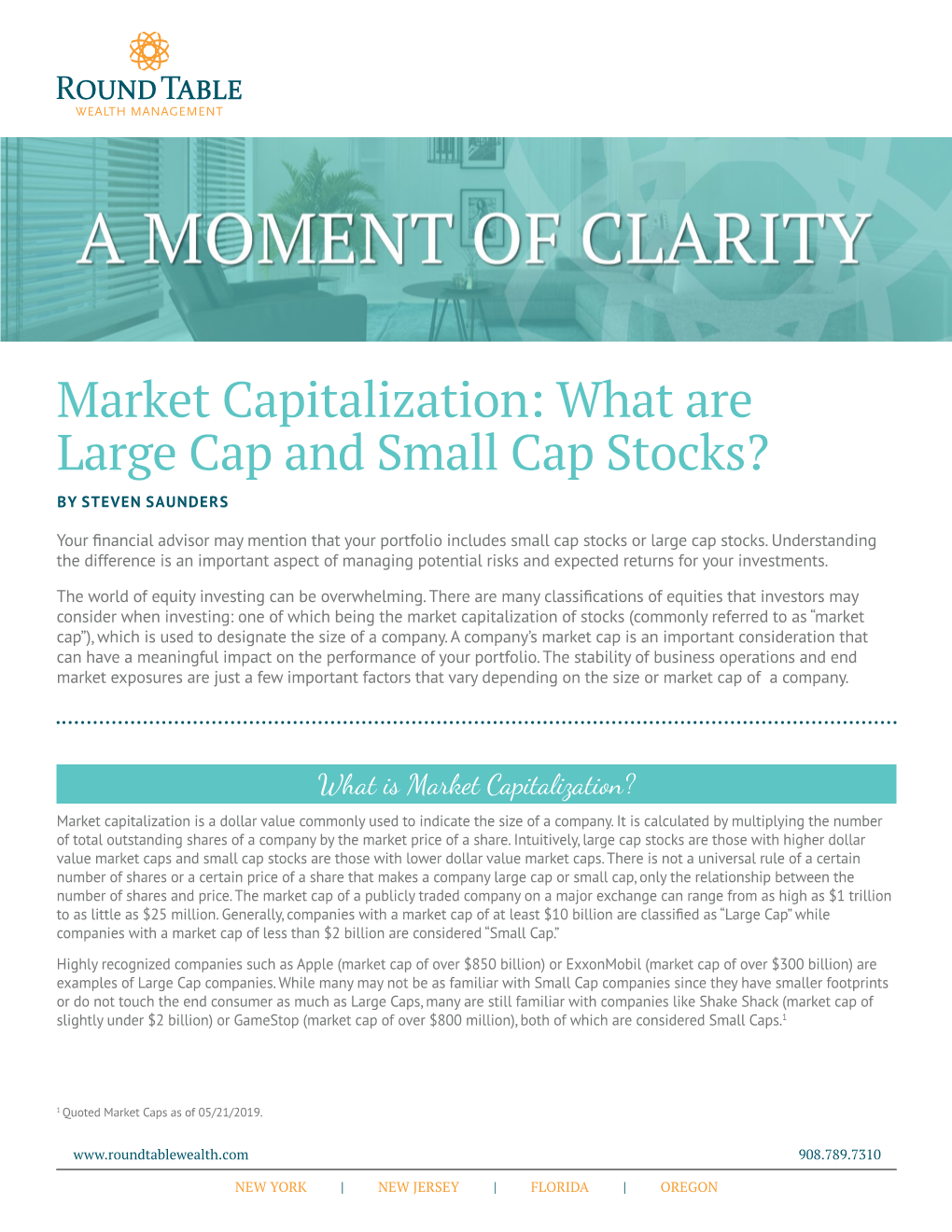 Market Capitalization: What Are Large Cap and Small Cap Stocks? by STEVEN SAUNDERS