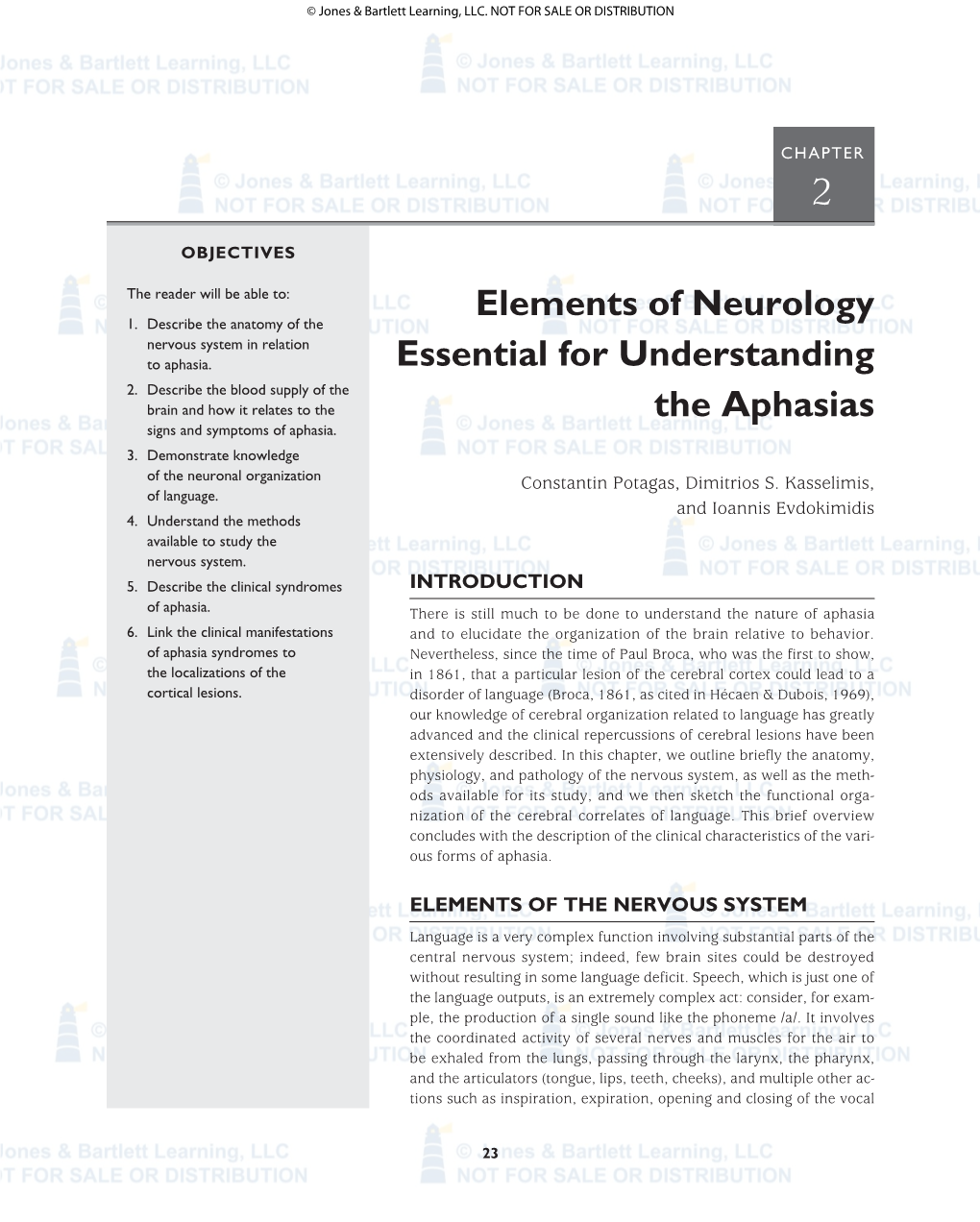 Elements of Neurology Essential for Understanding the Aphasias | 25