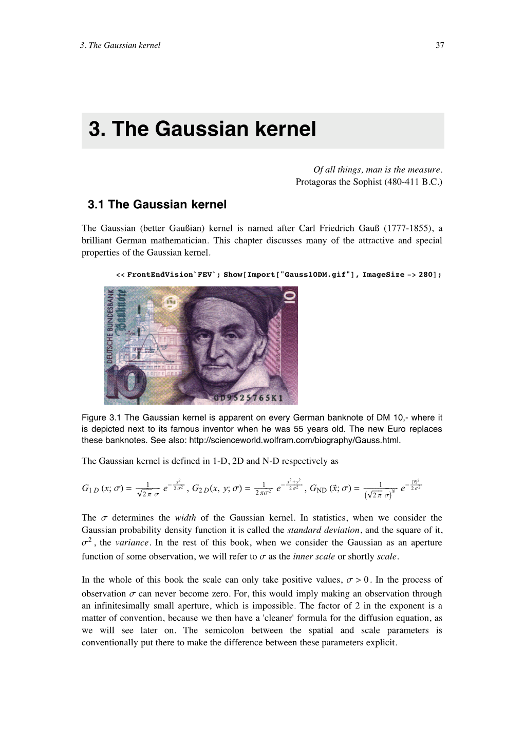 3. the Gaussian Kernel 37