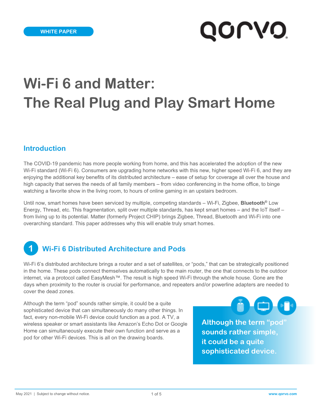 Wi-Fi 6 and Matter: the Real Plug and Play Smart Home