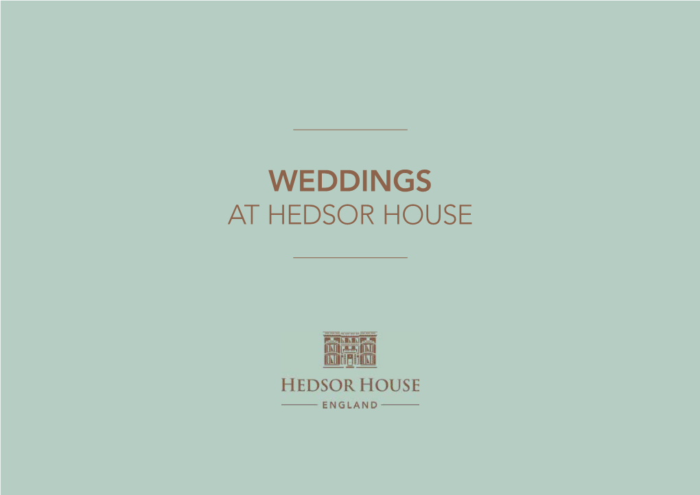 Weddings at Hedsor House Welcome to Hedsor House